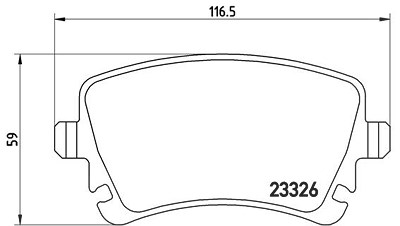 Brembo Bremsbelagsatz, Scheibenbremse [Hersteller-Nr. P85064] für VW von BREMBO