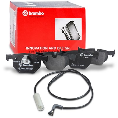 Brembo Bremsbelagsatz +Warnkontakt hinten für BMW von BREMBO