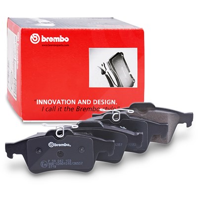 Brembo Bremsbelagsatz hinten [Hersteller-Nr. P59042] für Cadillac, Citroën, Daimler, Ford, Jaguar, Mazda, Opel, Renault, Saab, Volvo von BREMBO