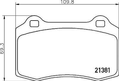 Brembo Bremsbelagsatz Hinterachse [Hersteller-Nr. P36020] für Volvo, Daimler, Jaguar, Ds, Citroën, Peugeot, Seat von BREMBO