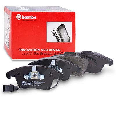 Brembo Bremsbelagsatz mit Warnkontakt vorne [Hersteller-Nr. P85113] für Audi von BREMBO