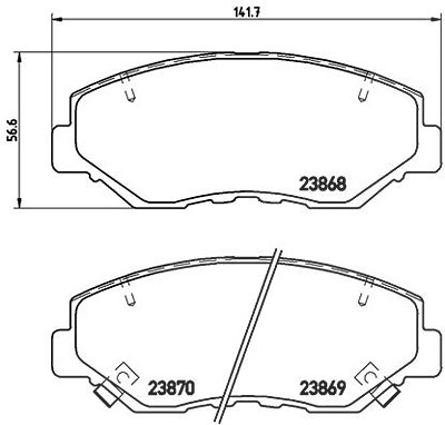 Brembo Bremsbelagsatz Vorderachse [Hersteller-Nr. P28035] für Honda von BREMBO