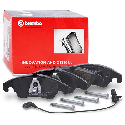 Brembo Bremsbelagsatz mit VWK Vorderachse [Hersteller-Nr. P85098] für Audi von BREMBO