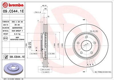 Brembo Bremsensatz, Scheibenbremse [Hersteller-Nr. KT08017] für Nissan von BREMBO