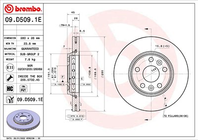 Brembo Bremsensatz, Scheibenbremse [Hersteller-Nr. KT08035] für Renault von BREMBO