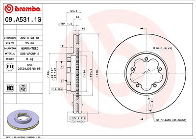 Brembo Bremsensatz, Scheibenbremse [Hersteller-Nr. KT10015] für Ford von BREMBO