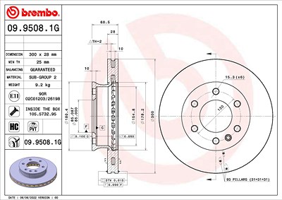 Brembo Bremsensatz, Scheibenbremse [Hersteller-Nr. KT10025] für VW, Mercedes-Benz von BREMBO