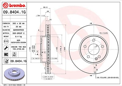 Brembo Bremsensatz, Scheibenbremse [Hersteller-Nr. KT10030] für Mercedes-Benz von BREMBO