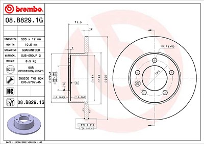 Brembo Bremsensatz, Scheibenbremse [Hersteller-Nr. KT10035] für Opel, Renault, Vauxhall von BREMBO