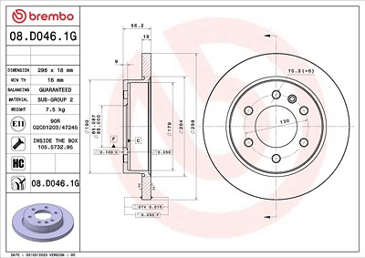 Brembo Bremsensatz, Scheibenbremse [Hersteller-Nr. KT10056] für Mercedes-Benz von BREMBO