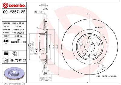 Brembo Bremsensatz BEYOND EV vorne [Hersteller-Nr. KT08005] für Xpeng von BREMBO