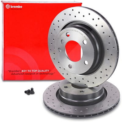 Brembo Bremsscheibe belüftet hinten [Hersteller-Nr. 09.7702.1X] für BMW von BREMBO