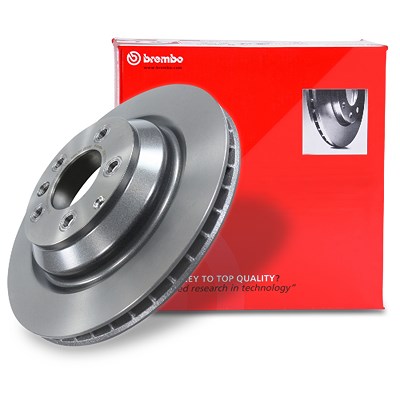 Brembo 1x Bremsscheibe Coated Disc Hinten Belüftet [Hersteller-Nr. 09.9871.11] für Audi, Porsche, VW von BREMBO