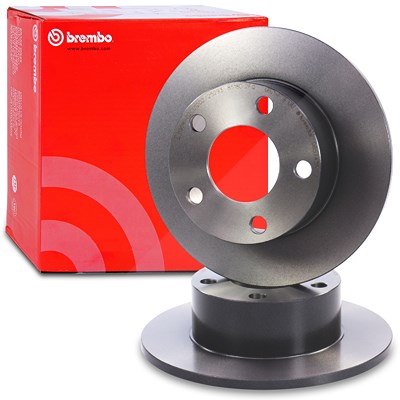 Brembo Bremsscheibe voll hinten [Hersteller-Nr. 08.5743.11] für Audi, Skoda, VW von BREMBO