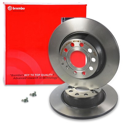 Brembo Bremsscheibe Coated Disc Hinten Voll [Hersteller-Nr. 08.A202.11] für Audi, Seat, Skoda, VW von BREMBO