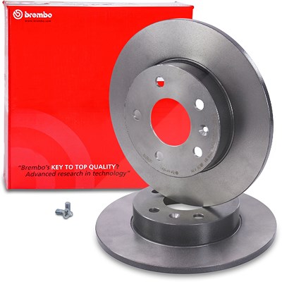 Brembo Bremsscheibe voll hinten [Hersteller-Nr. 08.7627.11] für Chevrolet, Opel, Vauxhall von BREMBO