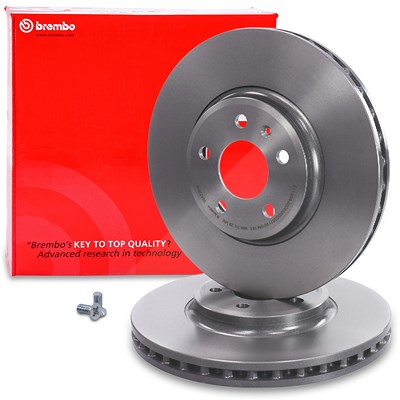 Brembo 1x Bremsscheibe Coated Disc Vorne Belüftet [Hersteller-Nr. 09.A758.11] für Audi von BREMBO