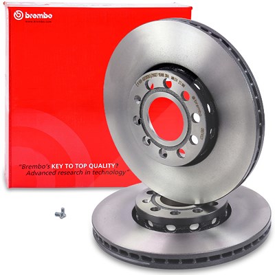 Brembo Bremsscheibe Coated Disc Vorne Belüftet [Hersteller-Nr. 09.5745.21] für Audi, Seat, Skoda von BREMBO