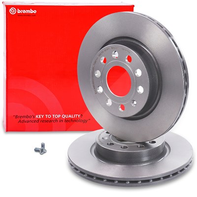 Brembo Bremsscheibe belüftet vorne [Hersteller-Nr. 09.9167.11] für Audi, Seat, Skoda, VW von BREMBO