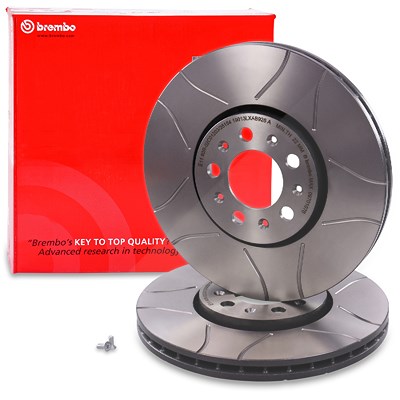 Brembo Bremsscheibe Sport Max Vorne Belüftet [Hersteller-Nr. 09.7010.76] für Audi, Seat, Skoda, VW von BREMBO