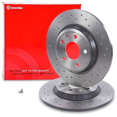 Brembo Bremsscheibe XTRA LINE Hinterachse Voll [Hersteller-Nr. 08.A759.1X] für Audi von BREMBO