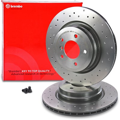 Brembo Bremsscheibe gelocht belüftet hinten [Hersteller-Nr. 09.A270.1X] für BMW von BREMBO