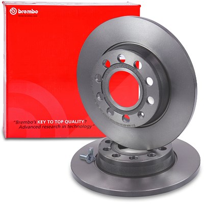 Brembo Bremsscheibe voll hinten [Hersteller-Nr. 08.9918.21] für Audi, Seat, VW von BREMBO