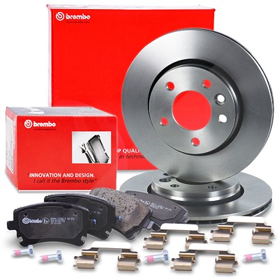 Brembo Bremsscheiben+Bremsbeläge hinten für VW von BREMBO