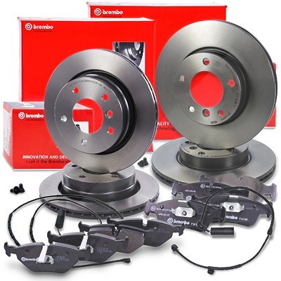 Brembo Bremsscheiben + Bremsbeläge + VWK Vorne+Hinten für BMW von BREMBO