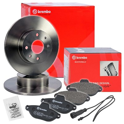 Brembo Bremsscheiben + Bremsbeläge Hinterachse für Honda von BREMBO