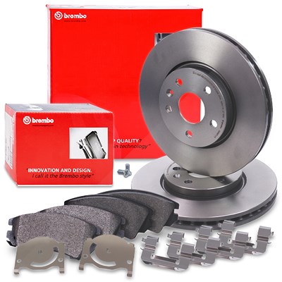 Brembo Bremsscheiben + Bremsbeläge Vorderachse für Chevrolet, Opel, Saab von BREMBO