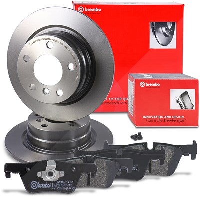 Brembo Bremsscheiben +Bremsbeläge hinten für BMW von BREMBO