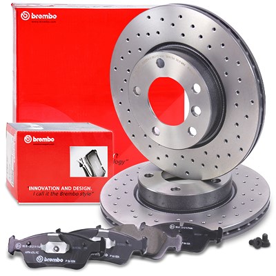 Brembo Bremsscheiben +Bremsbeläge vorne für BMW von BREMBO