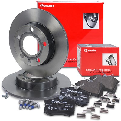 Brembo Bremsscheiben Coated+Beläge Hinten Voll für Audi von BREMBO