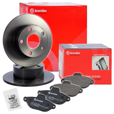 Brembo Bremsscheiben Coated+Bremsbeläge Hinten für Audi von BREMBO