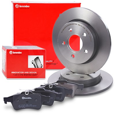 Brembo Bremsscheiben Coated+Bremsbeläge Hinten für Ford von BREMBO