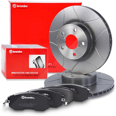 Brembo Bremsscheiben Sport Max+Bremsbeläge Vorne für Subaru von BREMBO