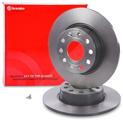 Brembo Bremsscheibe voll hinten [Hersteller-Nr. 08.B413.11] für Audi, Cupra, Seat, Skoda, VW von BREMBO