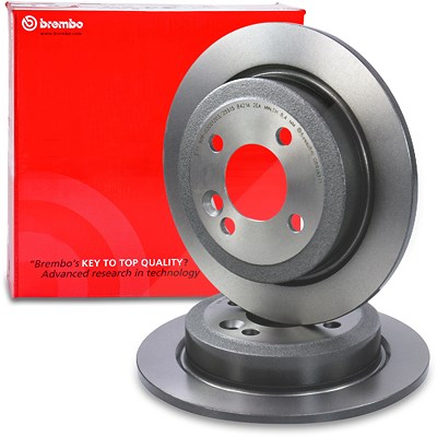 Brembo Coated Disc Bremsscheibe Hinten Voll [Hersteller-Nr. 08.9163.11] für Mini von BREMBO