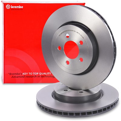 Brembo 1x Bremsscheibe Coated Disc Vorne Belüftet [Hersteller-Nr. 09.A404.11] für Chrysler, Dodge, Lancia von BREMBO