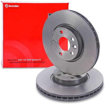 Brembo Coated Disc Bremsscheibe Vorne Belüftet [Hersteller-Nr. 09.A427.11] für Ford, Land Rover, Volvo von BREMBO