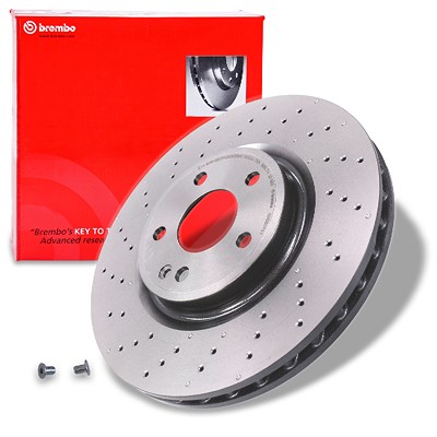 Brembo 1x Bremsscheibe Coated Disc Vorne Gelocht [Hersteller-Nr. 09.B807.51] für Mercedes-Benz von BREMBO