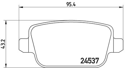 Brembo Bremsbeläge hinten (Satz) [Hersteller-Nr. P24075X] für Ford von BREMBO