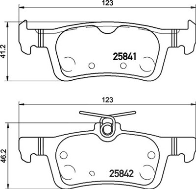 Brembo Bremsbeläge hinten (Satz) [Hersteller-Nr. P24204] für Ford von BREMBO