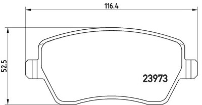 Brembo Bremsbeläge vorne (Satz) [Hersteller-Nr. P68033X] für Dacia, Lada, Mercedes-Benz, Nissan, Renault von BREMBO