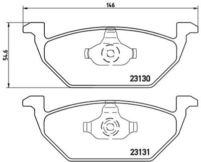 Brembo Bremsbeläge vorne (Satz) [Hersteller-Nr. P85041X] für Audi, Seat, Skoda, Streetscooter, VW von BREMBO