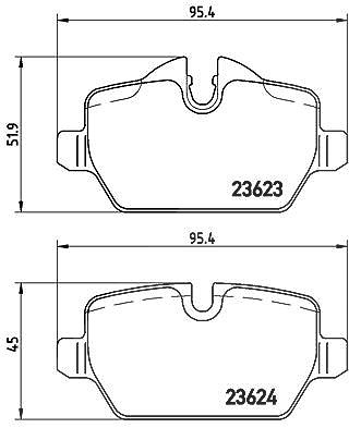 Brembo Bremsbelagsatz, Scheibenbremse [Hersteller-Nr. P06037X] für BMW von BREMBO