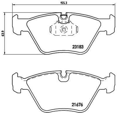 Brembo Bremsbelagsatz, Scheibenbremse [Hersteller-Nr. P06043X] für BMW, Mg, Wiesmann von BREMBO