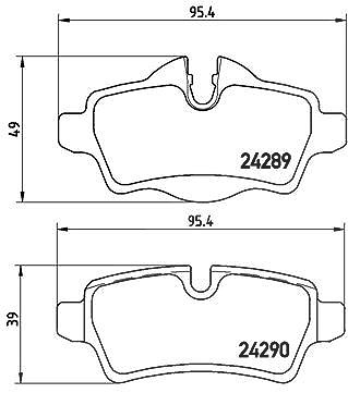 Brembo Bremsbelagsatz, Scheibenbremse [Hersteller-Nr. P06052X] für Mini von BREMBO