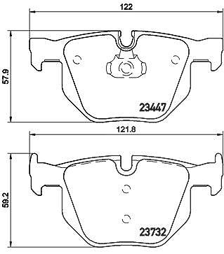 Brembo Bremsbelagsatz, Scheibenbremse [Hersteller-Nr. P06056X] für BMW von BREMBO